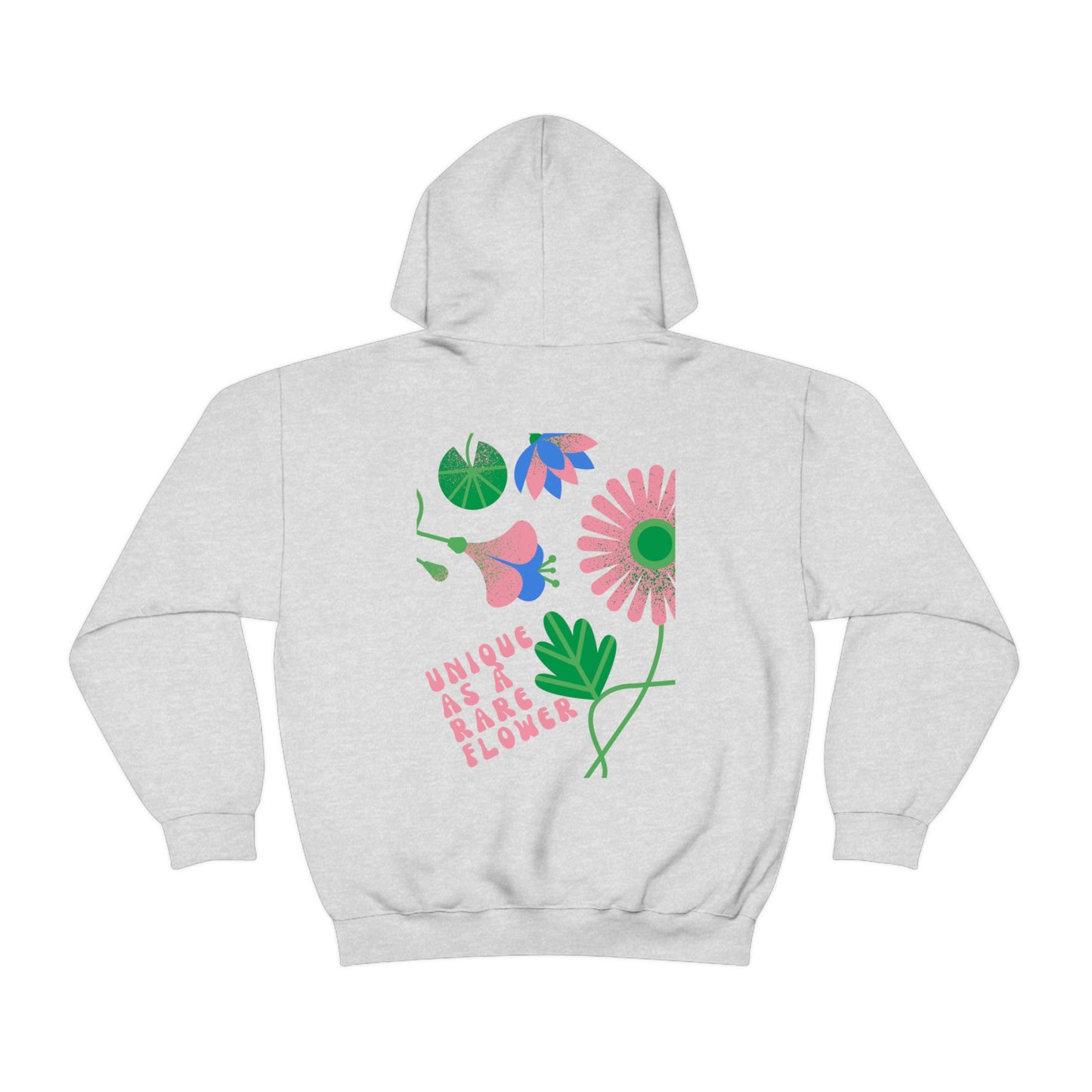 Retro Plant Hoodie, Unique as a Rare Flower Sweatshirt, Positivity Oversized Hoodie Sweatshirt, Flower Aesthetic Pink Plant Hoodie