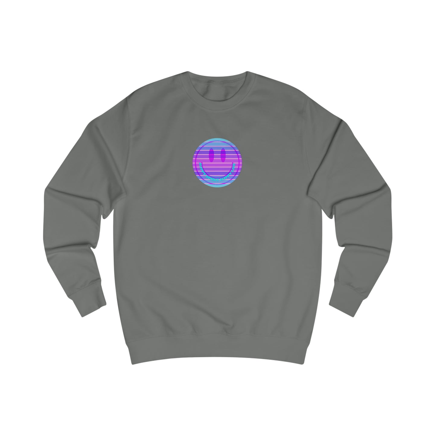Happy Spirit Happy Life Sweatshirt, Mental Health Awareness Sweatshirt, Smile Sweatshirt, Smile Face Crewneck, Vsco Girl, Y2k Top