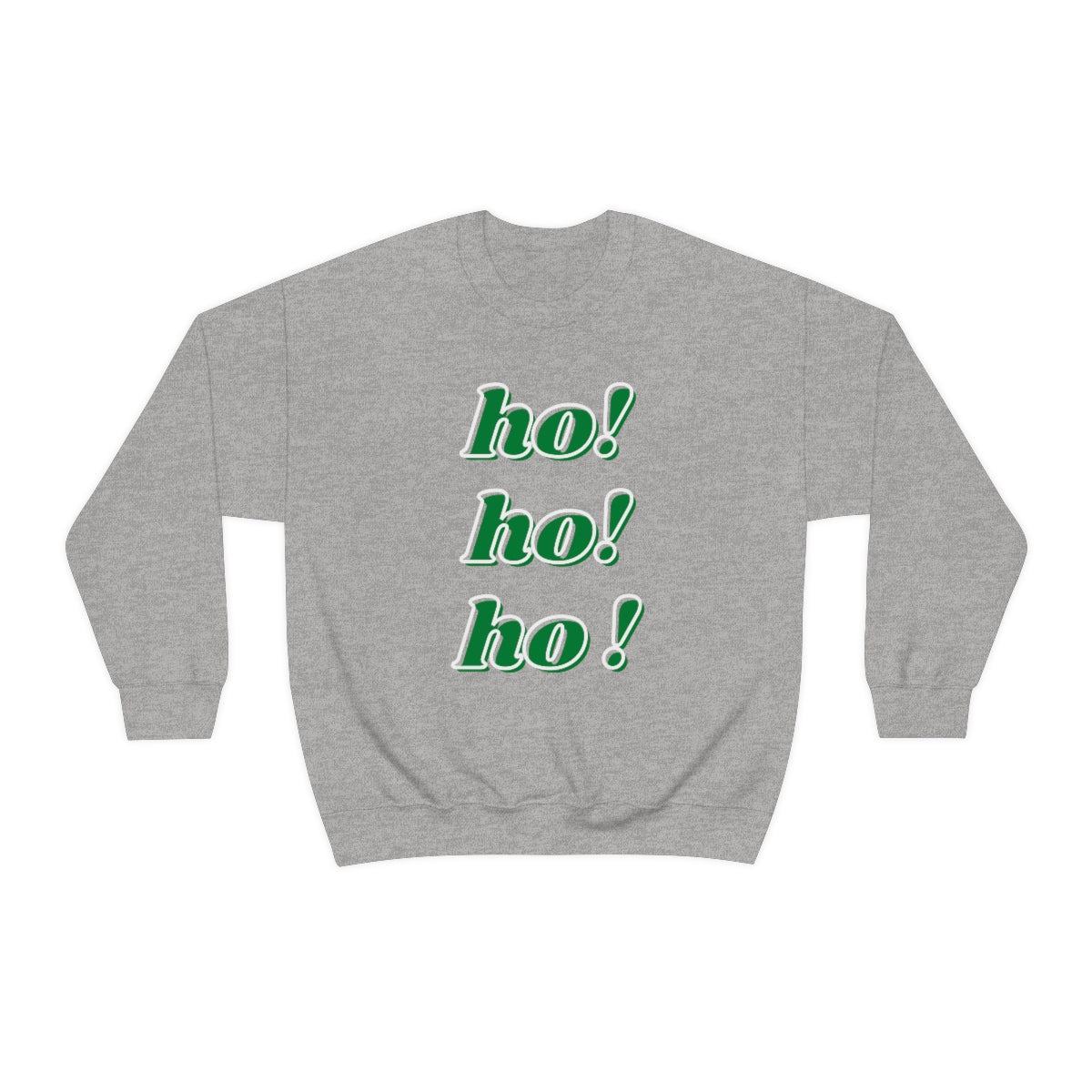 Ho Ho Ho Sweatshirt, Christmas Minimalist Top, Santa Claus Sweatshirt Xmas, Trendy Retro Font Holiday Unisex Heavy Blend Crewneck Sweatshirt