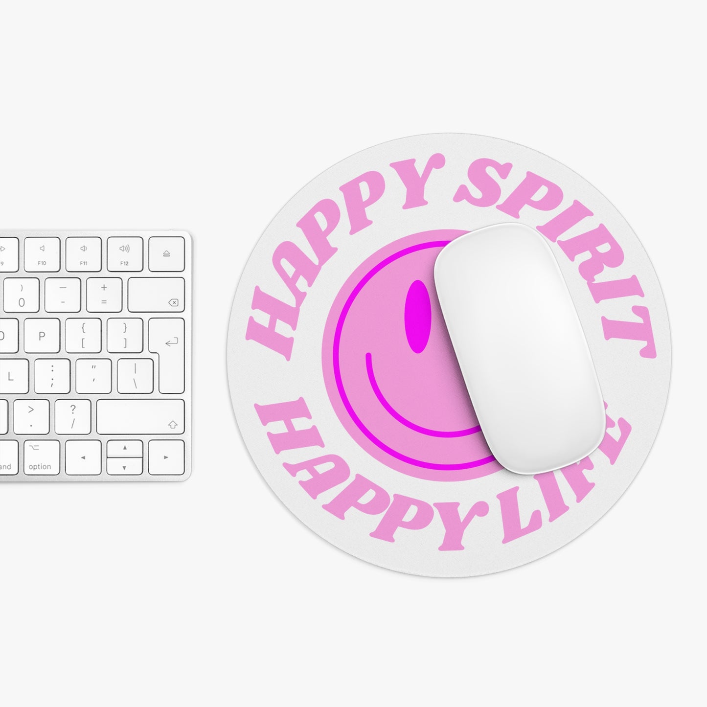 Aesthetic Mouse Pad, Happy Spirit Happy Life Aesthetic Mouse Pad, Smile Face Mouse Pad Trendy Mouse Pad, Aesthetic Smile Computer Accessory