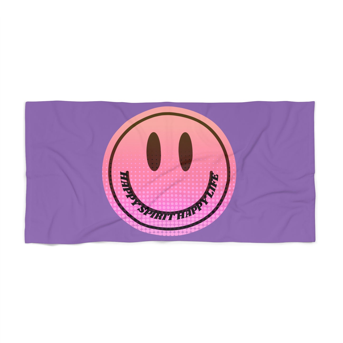 Aesthetic Smile Beach Towel, Happy Spirit Happy Life Towel, Sunset Smile Towel, Trendy Neon Ombre Towel, Summer Towel, Mental Health Towel