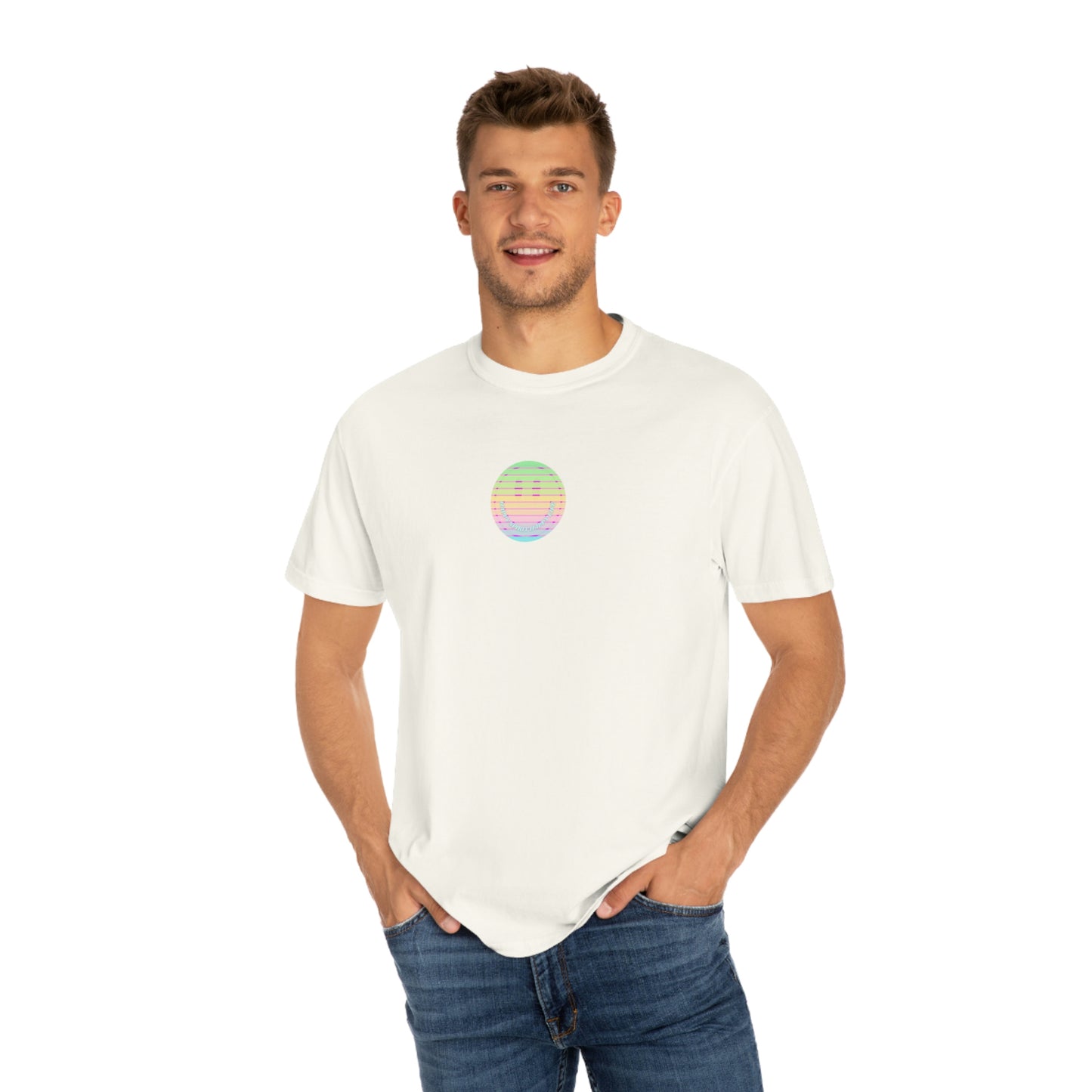 Retro Smile T shirt, Happy Spirit Happy Mind, Aesthetic t shirt, Graphic Tee Tumblr Tshirt, Trendy Oversized, Vsco girl, Comfort Colors