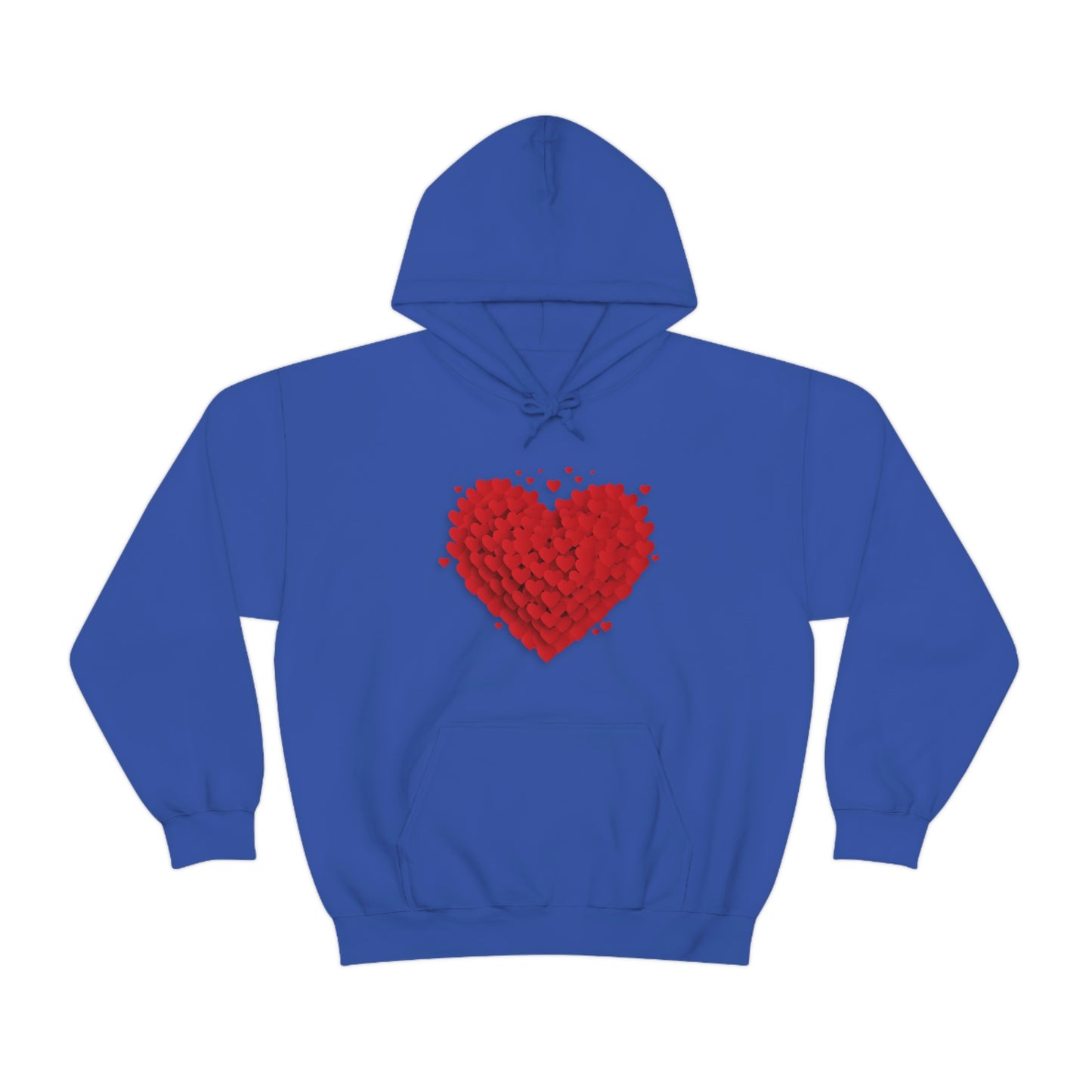 Love 3D Hearts Hoodie Sweatshirt, Pile of Hearts Love Hoodie, Valentine's Pink and Red Hoodie Pastel Pink Lavender and Mint Hoodie
