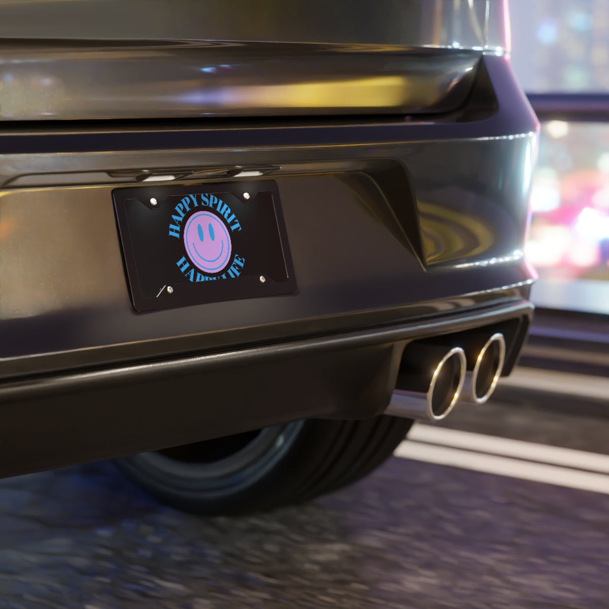 Smile Vanity Plate Black
