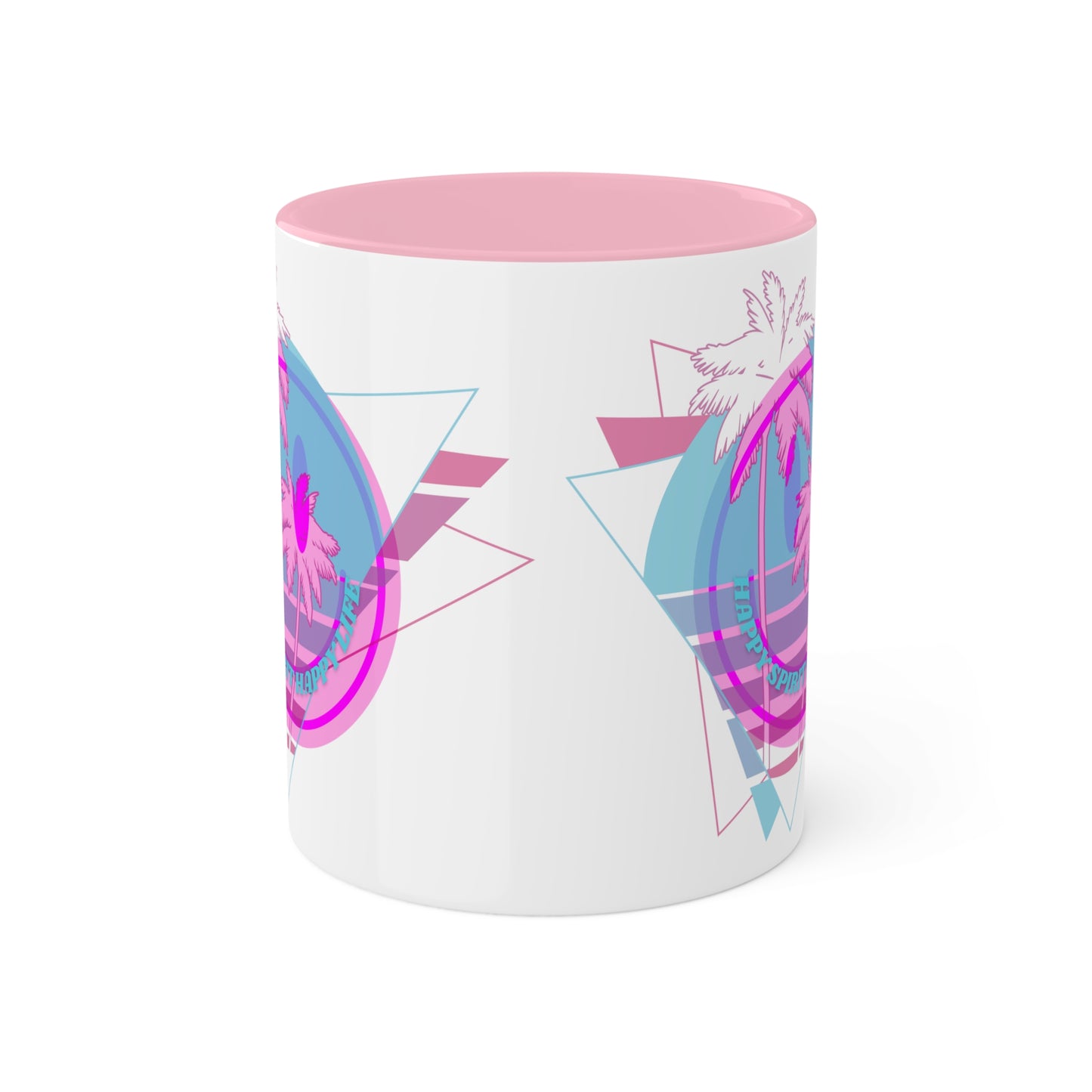 Retro Happy Spirit Happy Life Aesthetic Mug, Smile Face Mug, Trendy Coffee Mug, Tumblr Mug, Aesthetic Happy Life Gift, Aesthetic Mug