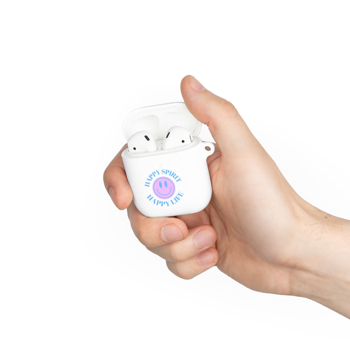 Happy Spirit Happy Life AirPods and AirPods Pro Case Cover, AirPods and AirPods Pro Case Cover, VSCO girl, Smiley Happy Life Protector