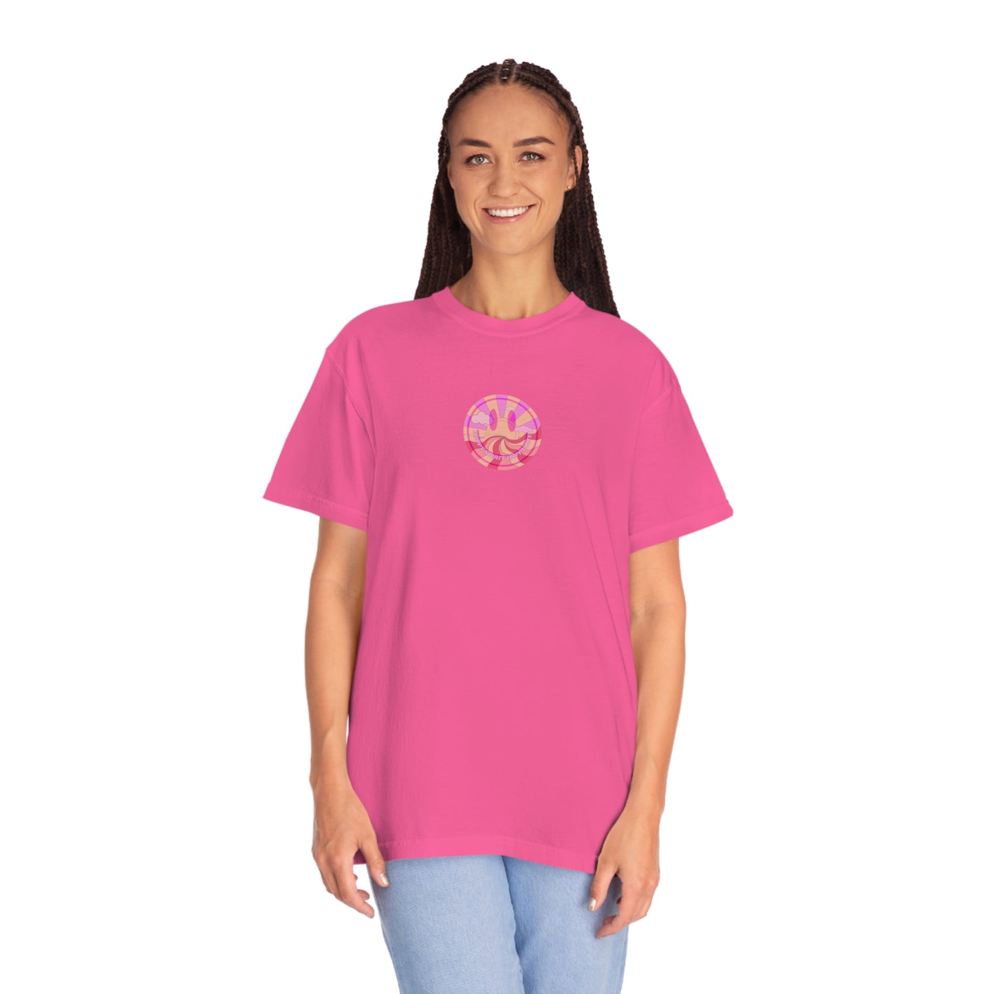 Retro Smile T shirt, Happy Spirit Happy Mind, Aesthetic t shirt, Graphic tee, Tumblr Tshirt, Trendy Oversized, Vsco girl, Comfort Colors Tee