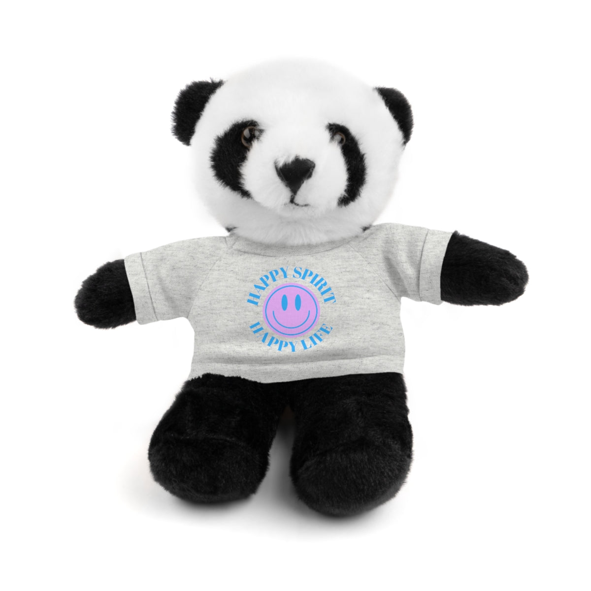 Happy Spirit Happy Life Stuffie, Stuffy, Stuffed Animals with Tee, Happy Mind Gift, Inspo , Love Toy Panda, Bear, Bunny, Jaguar, She