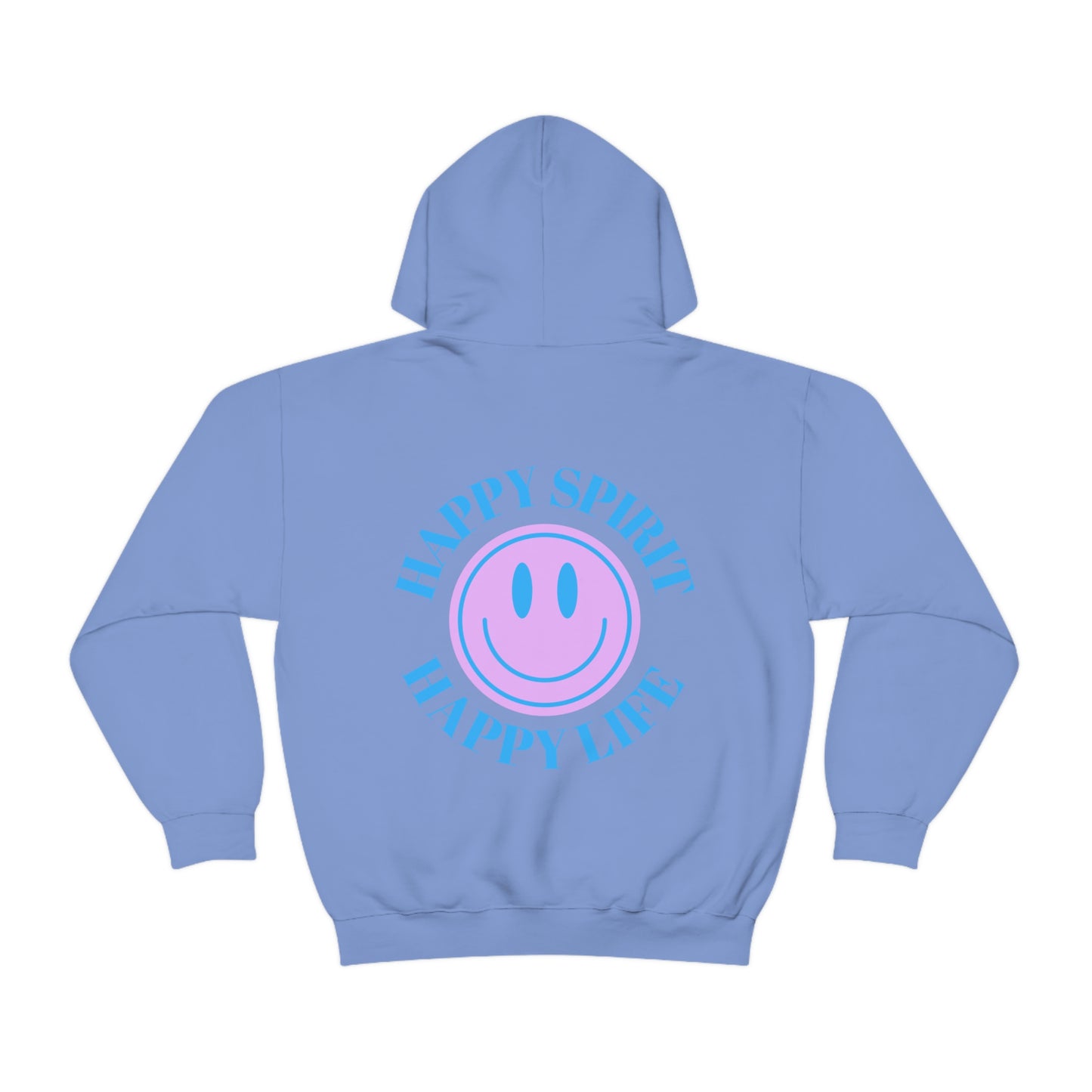 Happy Spirit Happy Life Sweatshirt, Gildan 18500 Hoodie, Oversized Hoodie, Front Back Print Trendy Sweatshirt, Beach Cover Up, Lake Cover