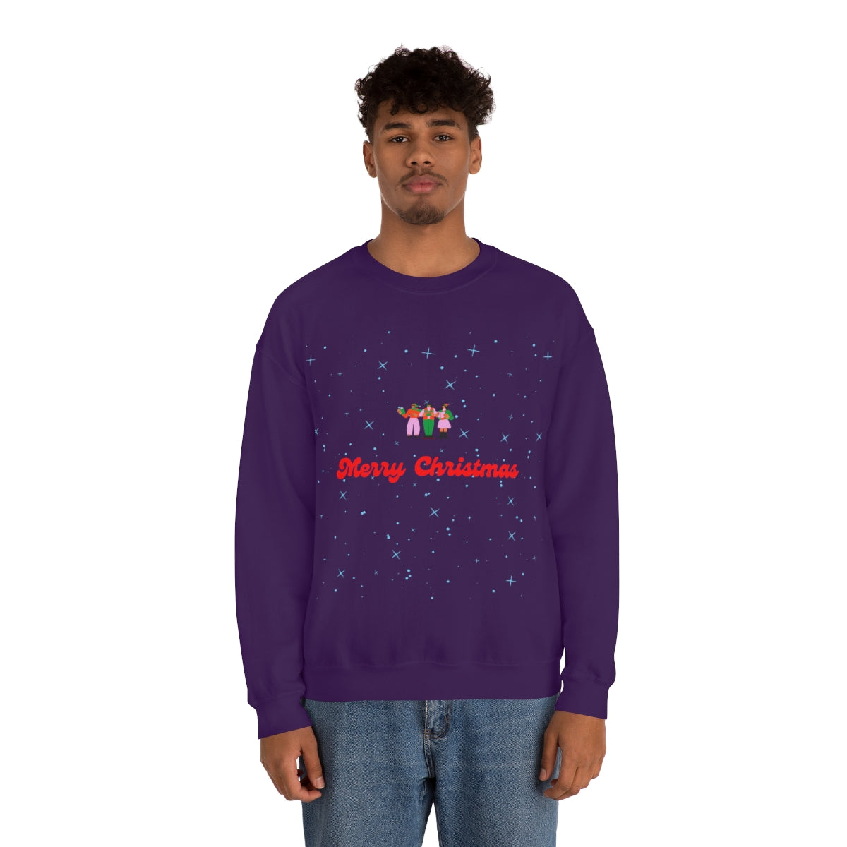 Pink Nutcracker Merry and Bright Minimalist Sweatshirt, Blue Nutcracker Sweatshirt, Trendy Christmas Sweatshirt, Pastel Xmas Crewneck