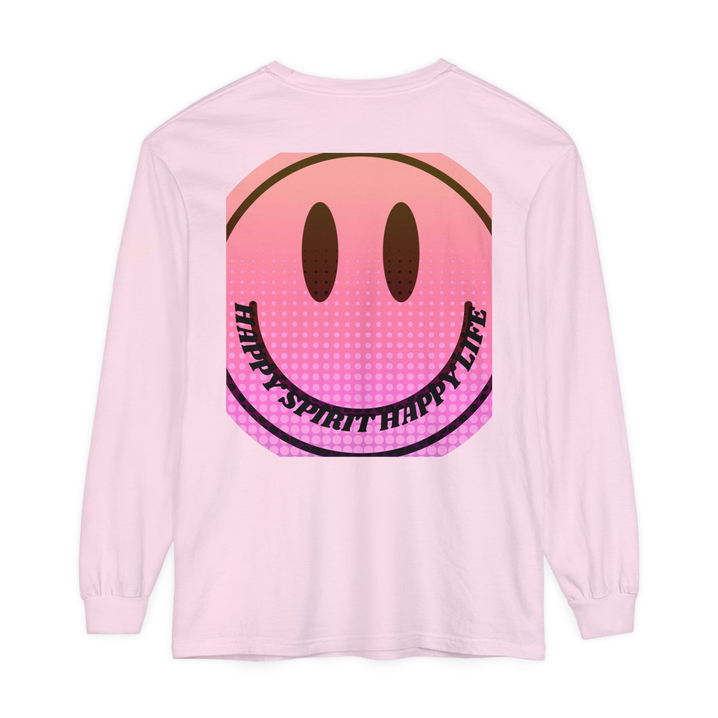 Aesthetic Long Sleeve Shirt, Smile Face Y2K Retro Shirt, 80's Style Smile Graphic, Comfort Colors Unisex Garment-dyed Long Sleeve T-Shirt