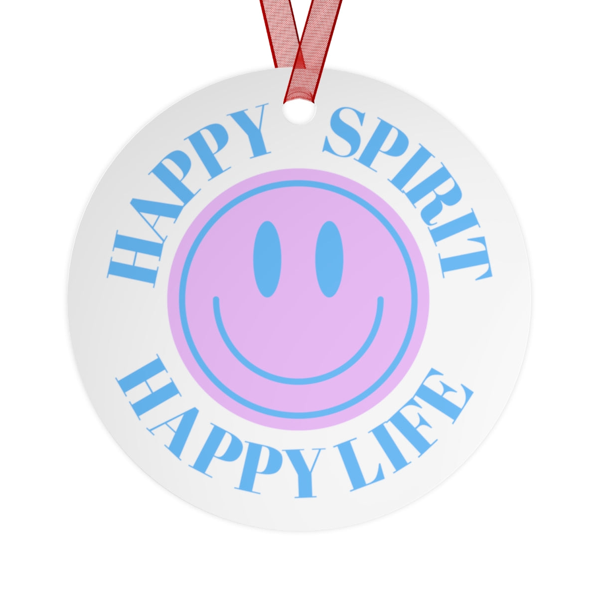 Metal Ornament Happy Spirit Happy Life, Happiness Ornament, Modern Ornament, Smile Decoration, VSCO, Tumblr, Purple Smile, Retro Christmas