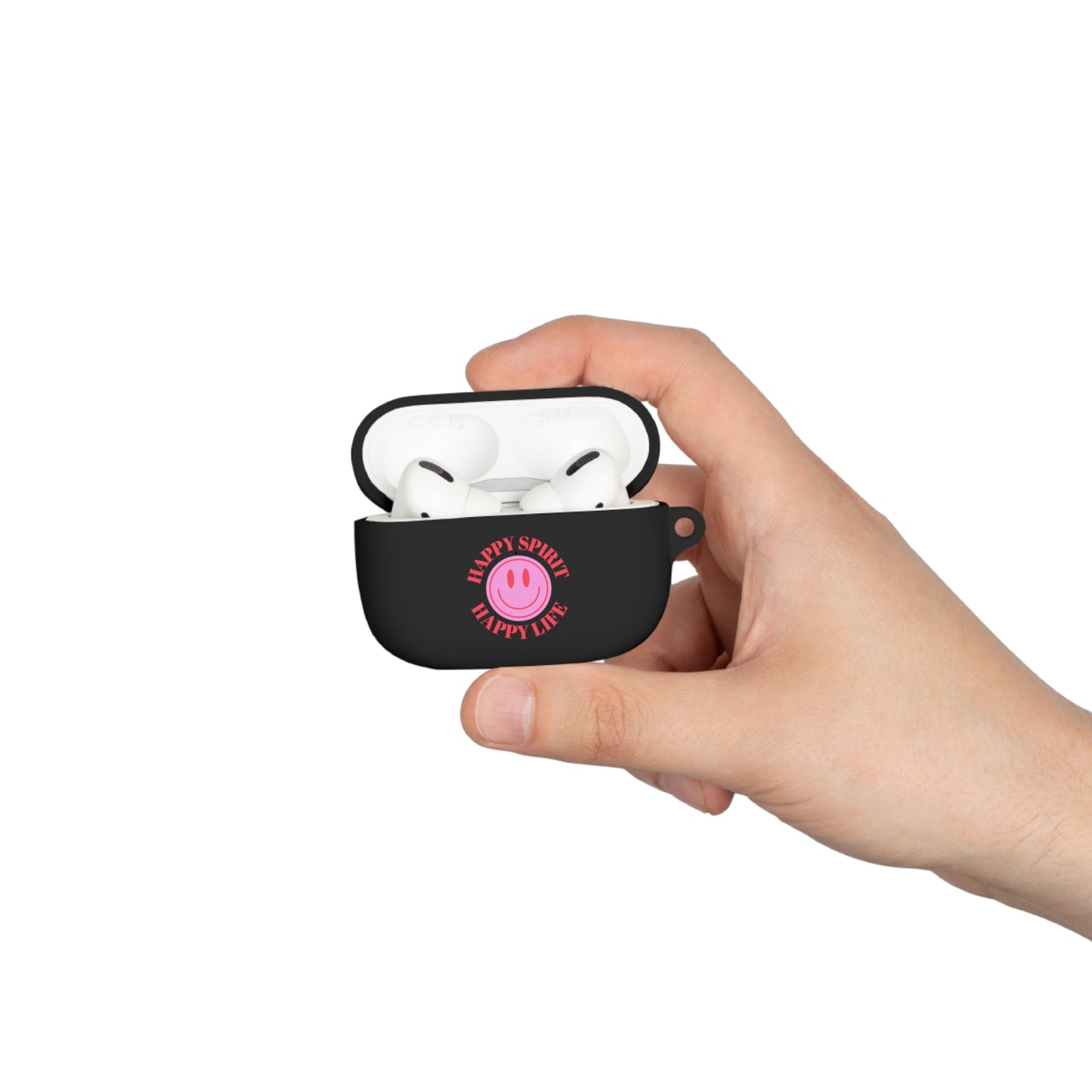 Happy Spirit Happy Life AirPods and AirPods Pro Case Cover, AirPods and AirPods Pro Case Cover, VSCO girl, Smiley Happy Life Protector Case