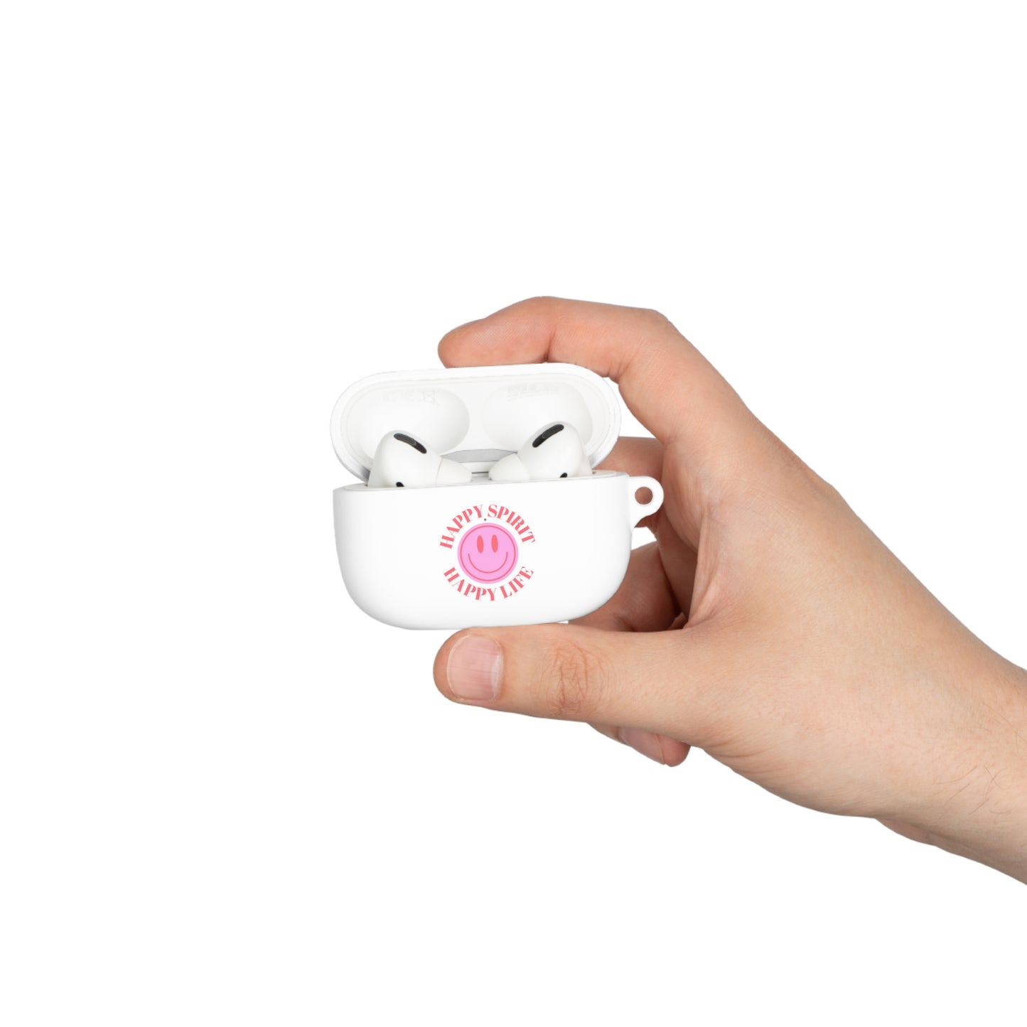 Happy Spirit Happy Life AirPods and AirPods Pro Case Cover, AirPods and AirPods Pro Case Cover, VSCO girl, Smiley Happy Life Protector Case