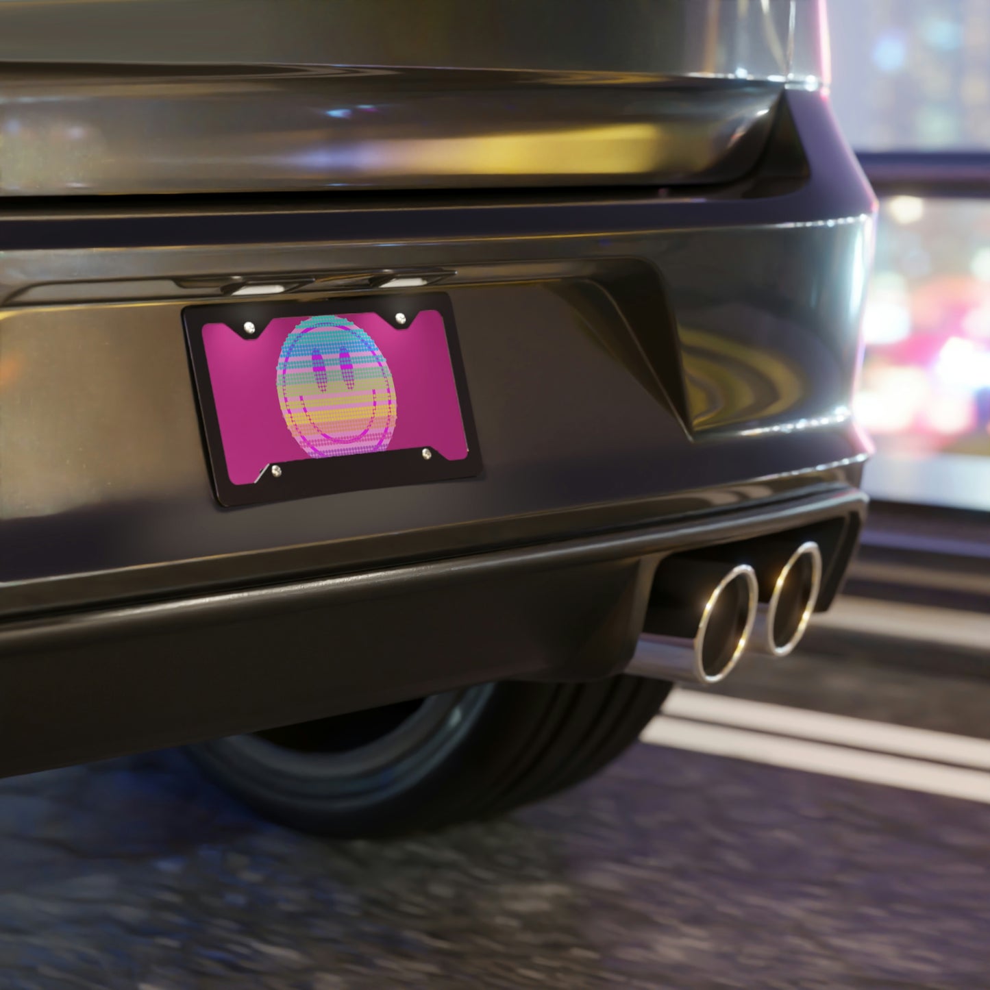 Smile Rainbow Car Plate, Pink Smile Car Tag, Vanity Car Plate, Aesthetic Car Tag, Vsco Girl License Plate, Student Car Gift, Teenager Gift