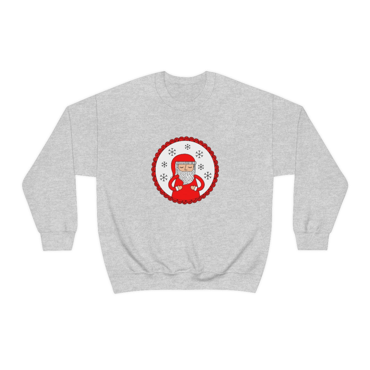Minimalist Santa Claus Sweatshirt, Santa Sweatshirt, Trendy Noel Minimalist Christmas Sweatshirt, Xmas Santa Crewneck Top, Red Holiday Top