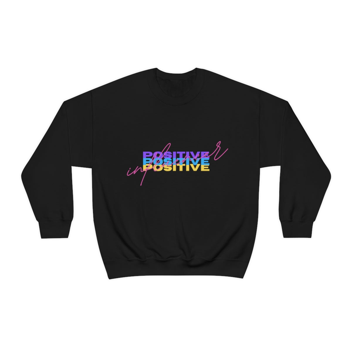 Retro Trendy Influencer Sweatshirt, Oversized Positive Influencer Crewneck Sweatshirt, VSCO Girl, Tumblr Top, 80s Retro Gift
