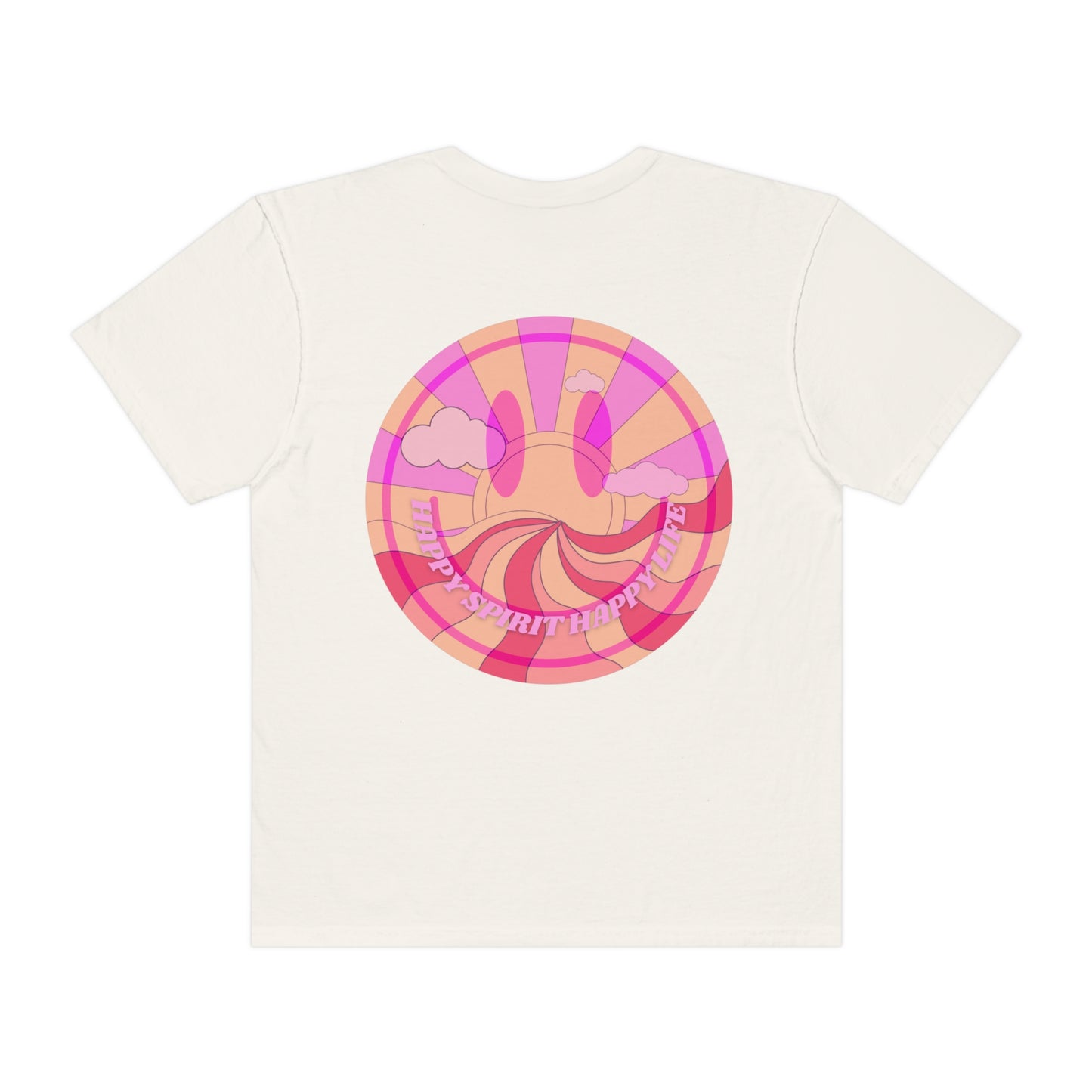 Retro Smile T shirt, Happy Spirit Happy Mind, Aesthetic t shirt, Graphic tee, Tumblr Tshirt, Trendy Oversized, Vsco girl, Comfort Colors Tee