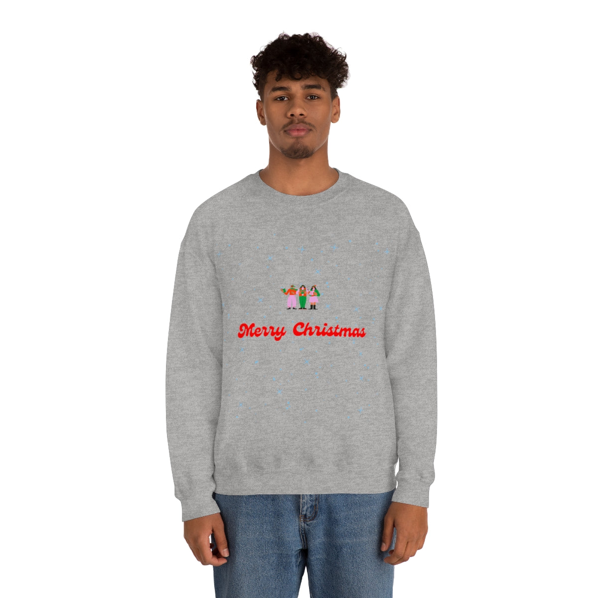 Pink Nutcracker Merry and Bright Minimalist Sweatshirt, Blue Nutcracker Sweatshirt, Trendy Christmas Sweatshirt, Pastel Xmas Crewneck
