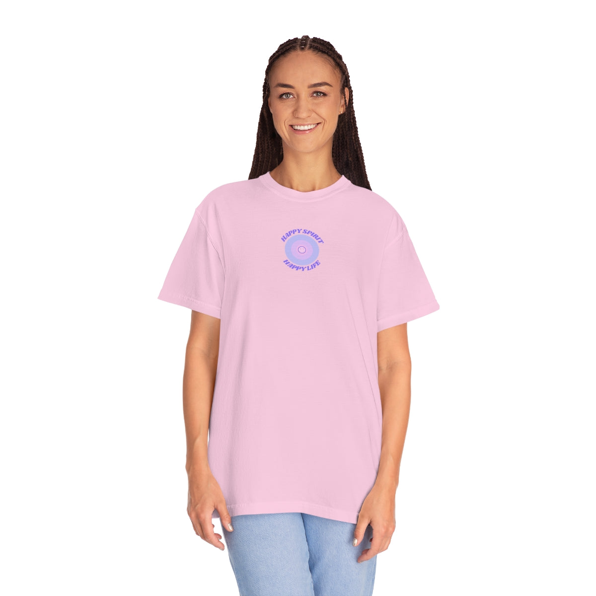 Retro TShirt Happy Spirit Happy Life Happy Mind, Aesthetic Shirt, Graphic Tumblr Tshirt, Trendy Oversized, Vsco girl, Smile Vintage Style