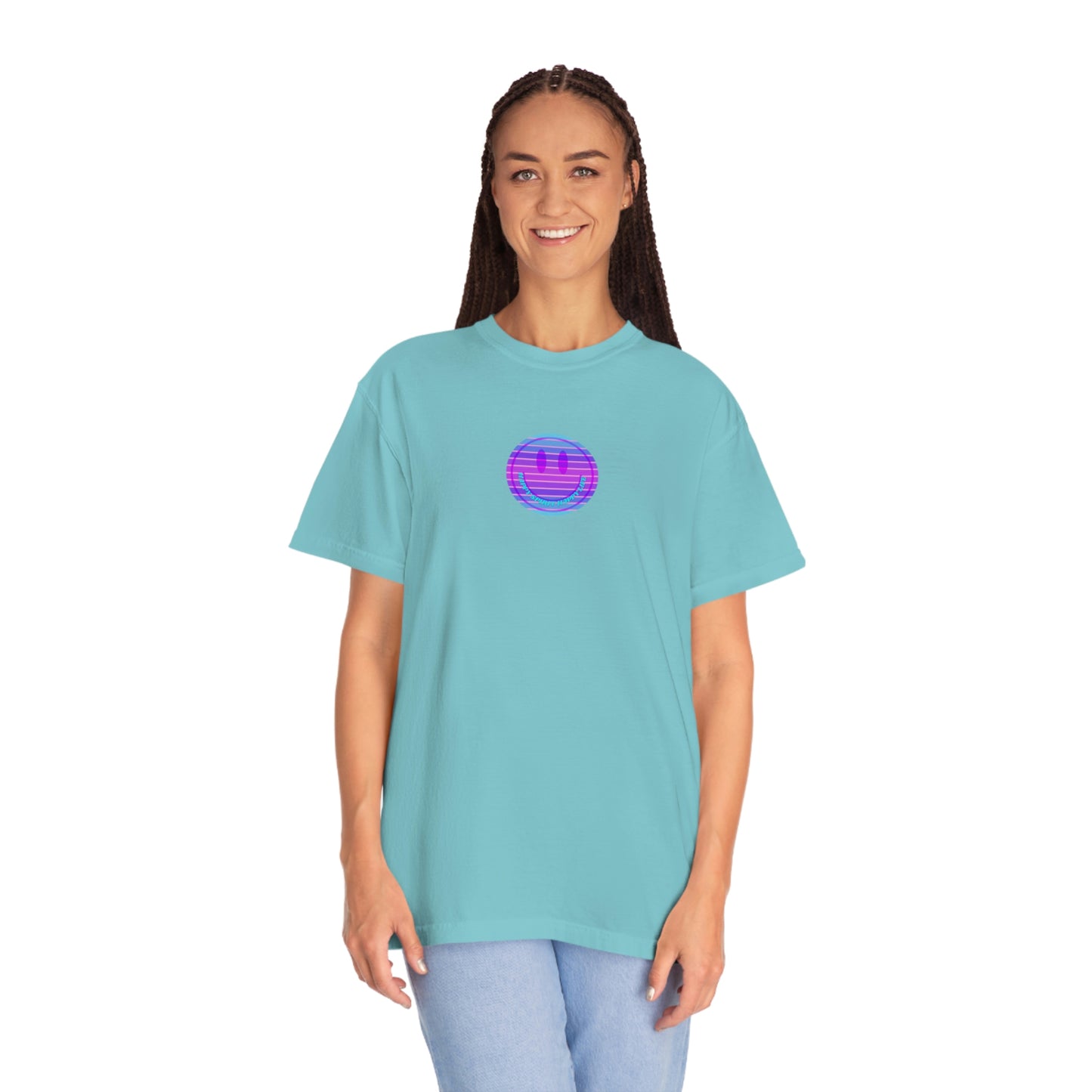 Retro Smile T shirt, Happy Spirit Happy Mind, Aesthetic t shirt, Graphic Tee Tumblr Tshirt, Trendy Oversized, Vsco girl, Comfort Colors