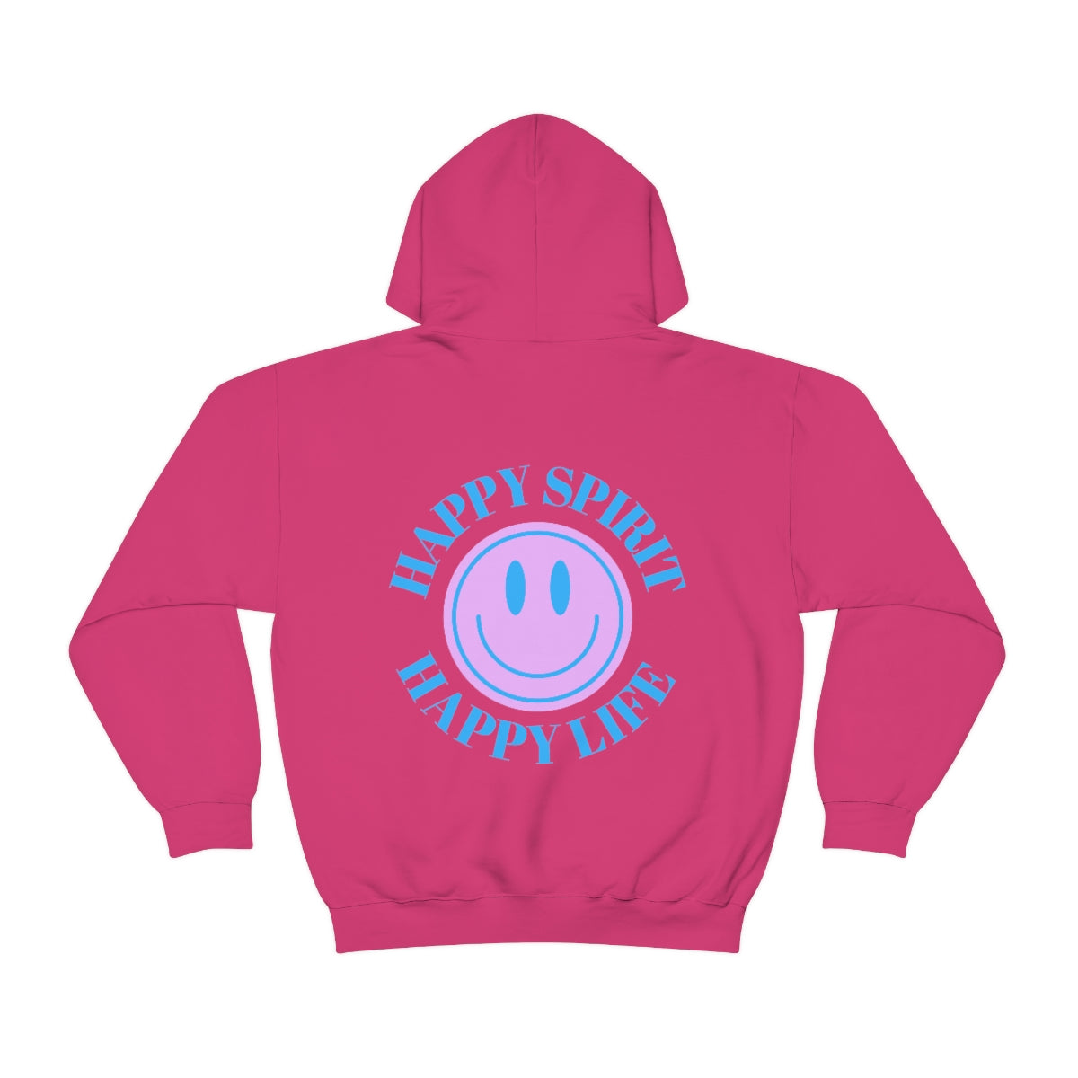 Happy Spirit Happy Life Sweatshirt, Gildan 18500 Hoodie, Oversized Hoodie, Back Print Trendy Sweatshirt, Beach Cover Up, Lake Cover Up