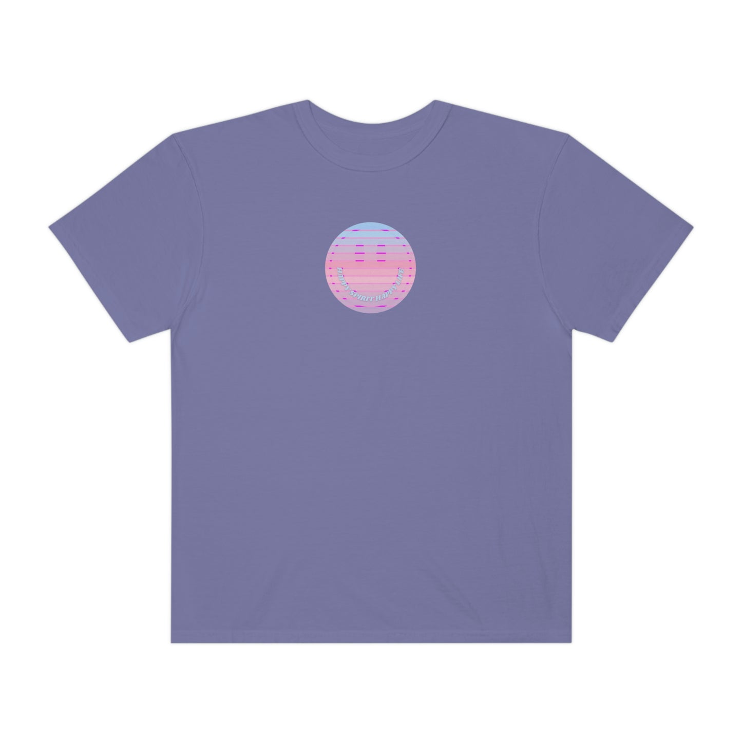 Aesthetic Retro Smile Lilac Tshirt, Happy Spirit Happy Mind, Aesthetic t shirt, Graphic Tumblr Tshirt, Trendy Oversized Vintage Style Tee