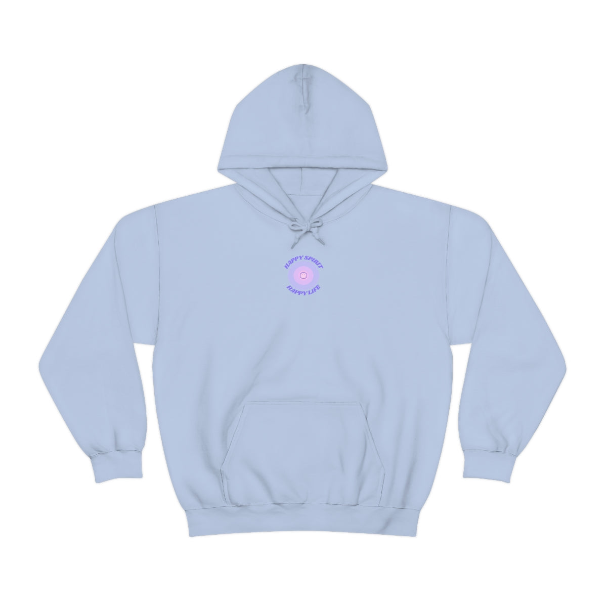 Retro Happy Spirit Happy Life Lavender Lilac Pink Smile Graphic Hoodie, VSCO Girl Sweatshirt, Tumblr Hoodie, Oversized Trendy Back Print Top