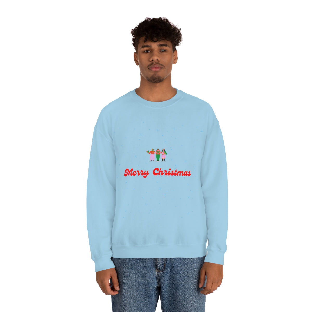 Pink Nutcracker Merry and Bright Minimalist Sweatshirt, Blue Nutcracker Sweatshirt, Trendy Christmas Sweatshirt, Pastel Xmas Crewneck