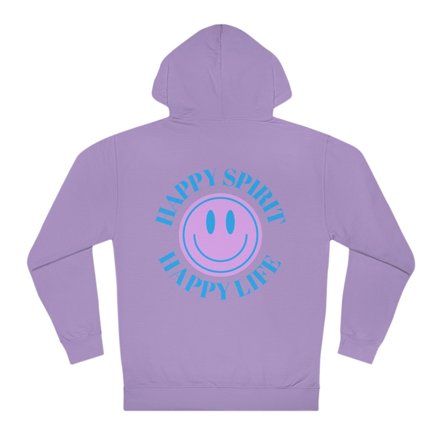 Happy Spirit Happy Life Sweatshirt, VSCO Girl Hoodie, Oversized Tumblr Hoodie, Back Print Smile Happy Mind Trendy, Beach Lake Cover Up