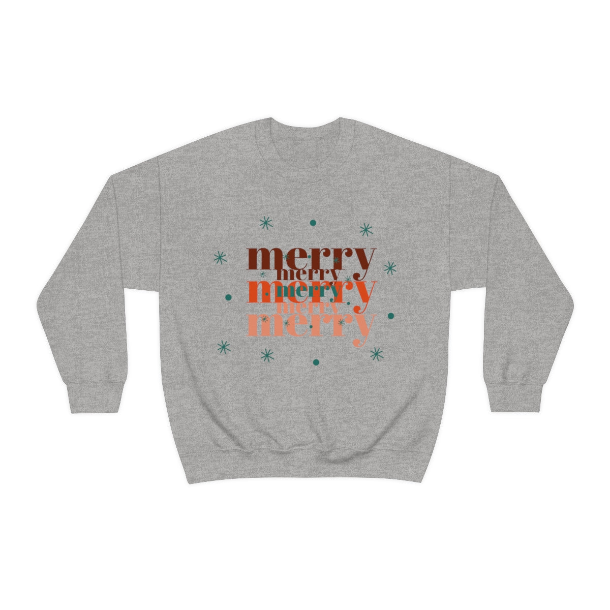 Merry Merry Merry, Christmas, Holiday Sweatshirt, Minimalist Sweatshirt, Oversized VSCO Girl, Tumblr, Unisex Heavy Blend Crewneck