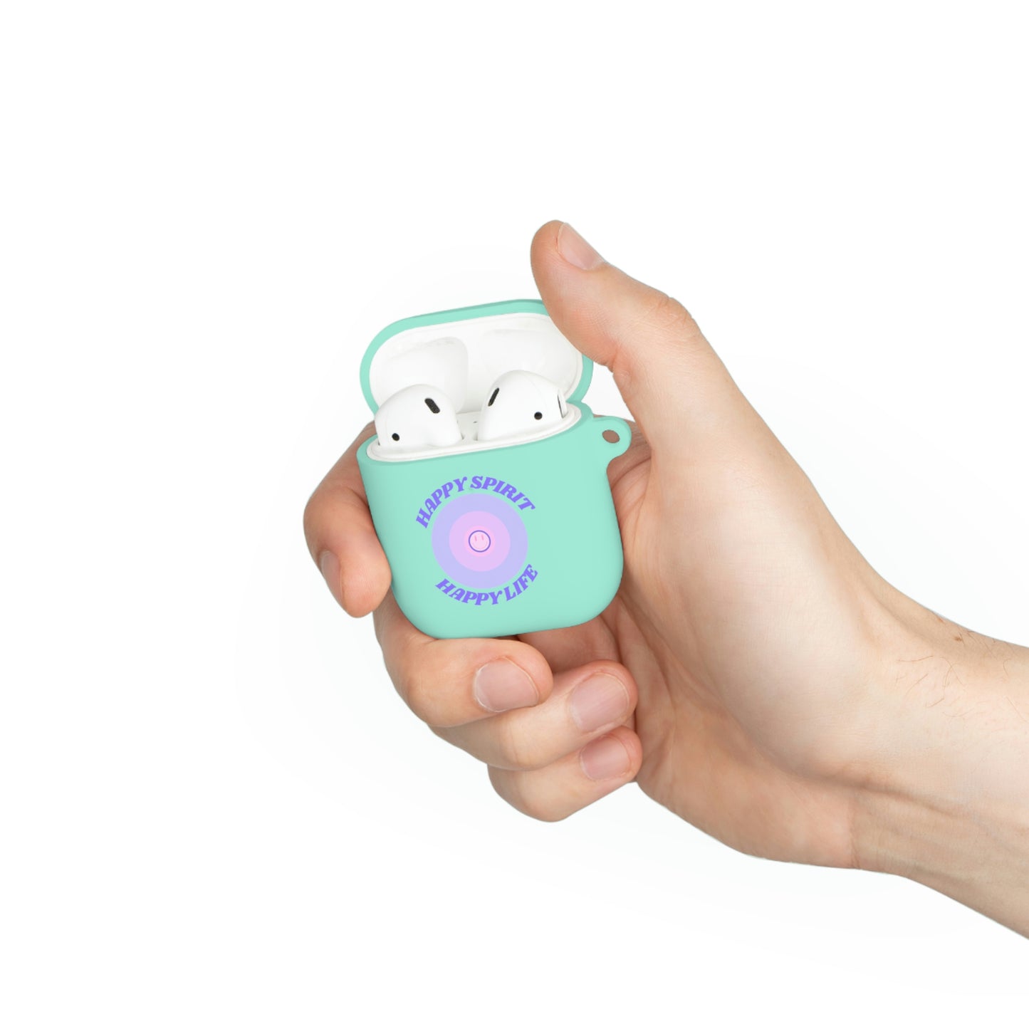 Happy Spirit Happy Life AirPods and AirPods Pro Case Cover, AirPods and AirPods Pro Case Cover, VSCO girl, Smiley Happy Life Protector Case
