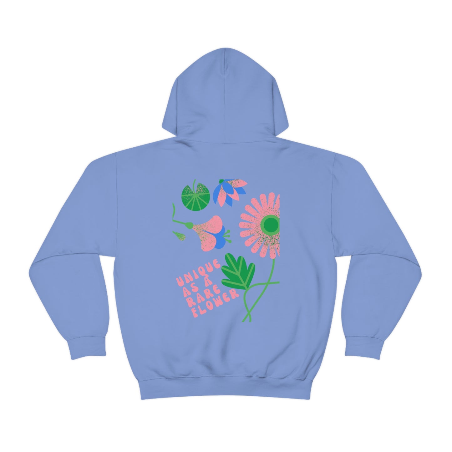 Retro Plant Hoodie, Unique as a Rare Flower Sweatshirt, Positivity Oversized Hoodie Sweatshirt, Flower Aesthetic Pink Plant Hoodie
