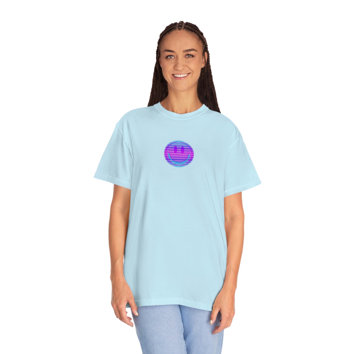 Retro Smile T shirt, Happy Spirit Happy Mind, Aesthetic t shirt, Graphic Tee Tumblr Tshirt, Trendy Oversized, Vsco girl, Comfort Colors