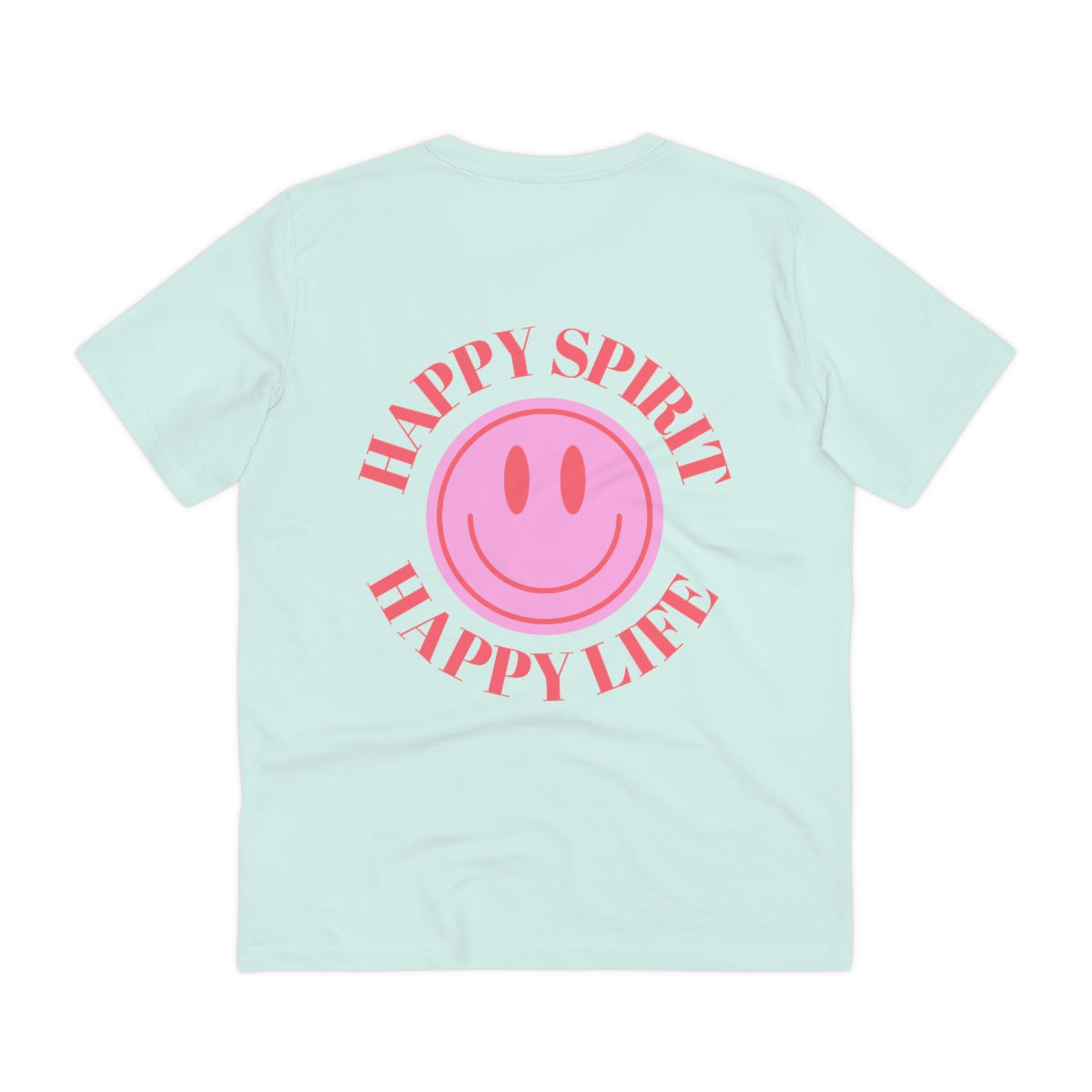 Organic Unisex T shirt Happy Spirit Happy Life Aesthetic t shirt, graphic tee, Tumblr t-shirt, Trendy Oversized, Vsco girl, Happy Mind Retro