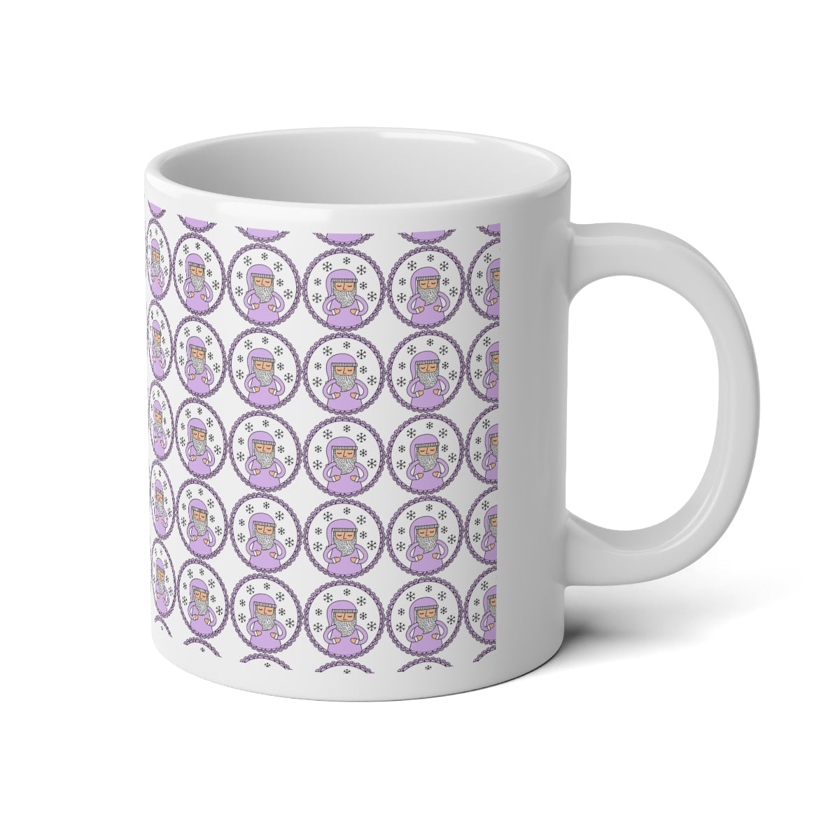 Lavender Purple Santa Aesthetic Mug, Pastel Christmas Mug, Trendy Coffee Mug, Tumblr Mug, Aesthetic Holiday Gift, Minimalist Santa Mug Print