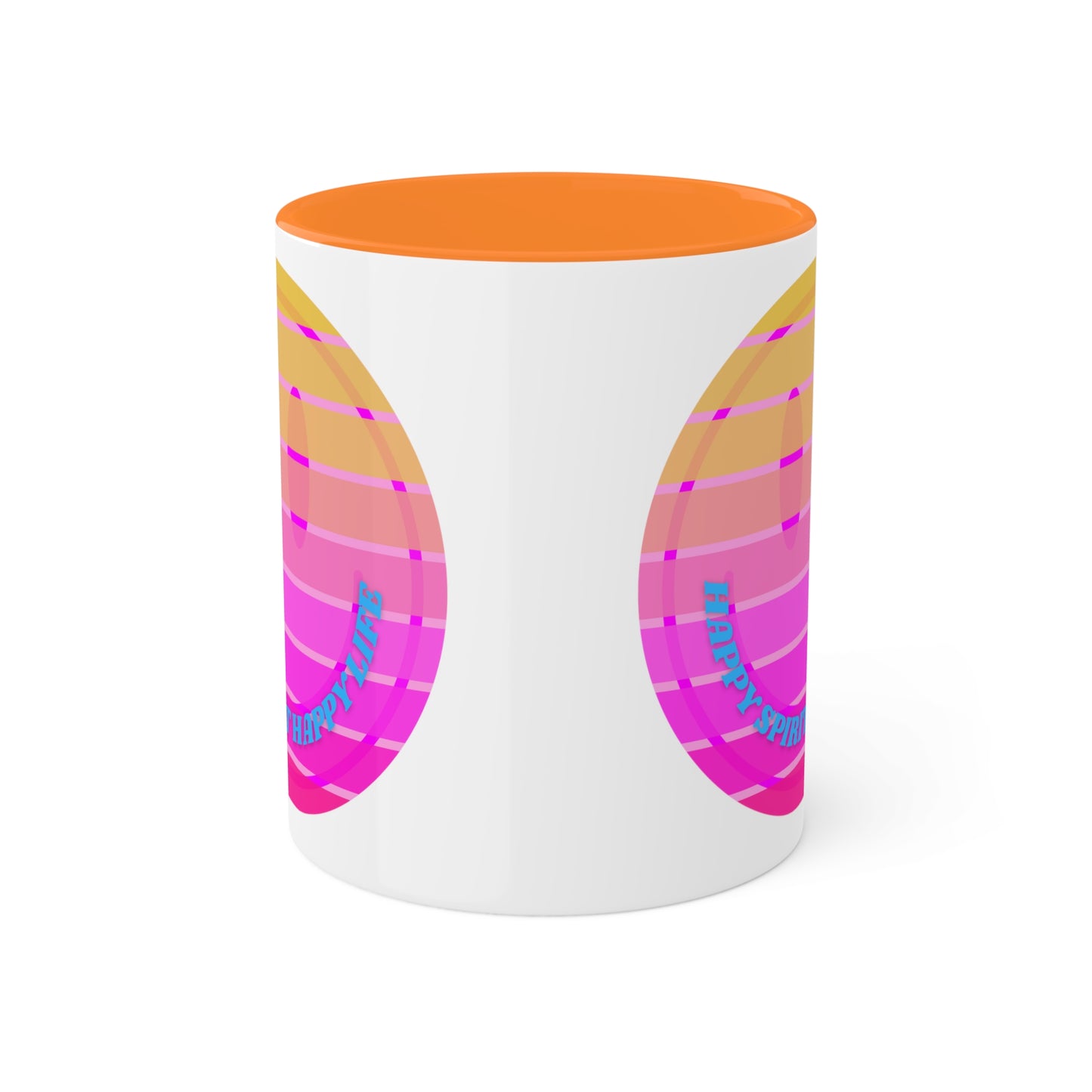 Retro Happy Spirit Happy Life Aesthetic Mug, Smile Face Mug, Trendy Coffee Mug, Tumblr Mug, Aesthetic Happy Life Gift, Aesthetic Mug
