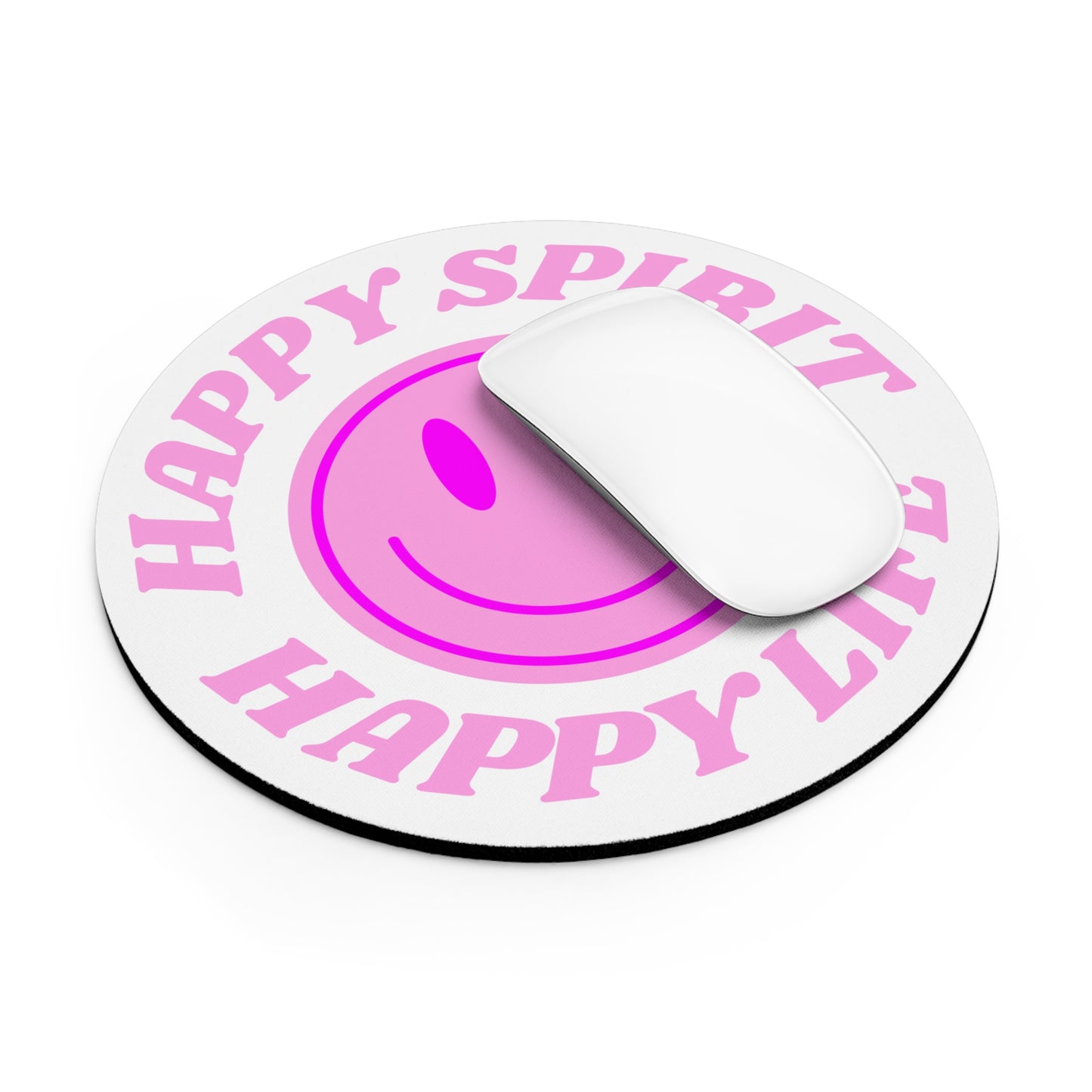 Aesthetic Mouse Pad, Happy Spirit Happy Life Aesthetic Mouse Pad, Smile Face Mouse Pad Trendy Mouse Pad, Aesthetic Smile Computer Accessory