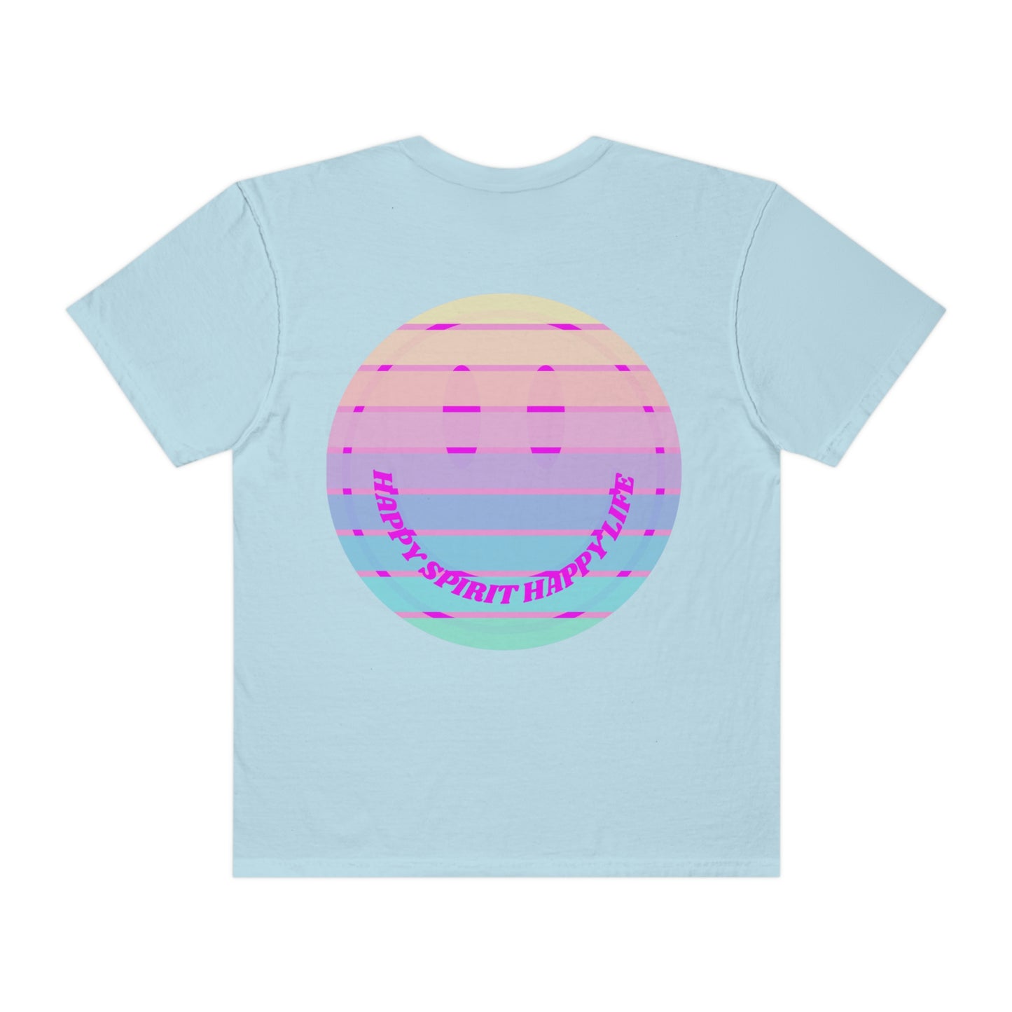 Aesthetic Retro Smile Lilac Tshirt, Happy Spirit Happy Mind, Aesthetic t shirt, Graphic Tumblr Tshirt, Trendy Oversized Vintage Style
