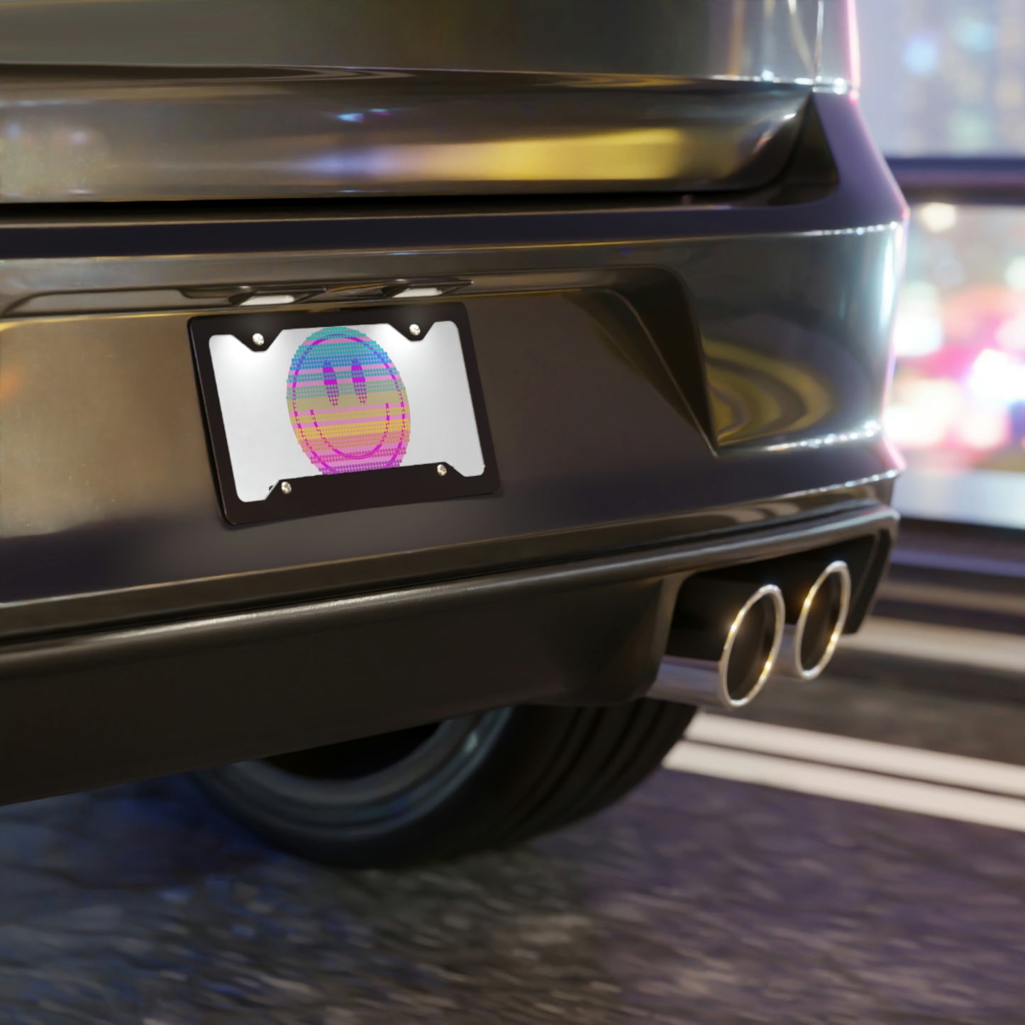 Smile Rainbow Car Plate, Pink Smile Car Tag, Vanity Car Plate, Aesthetic Car Tag, Vsco Girl License Plate, Student Car Gift, Teenager Car