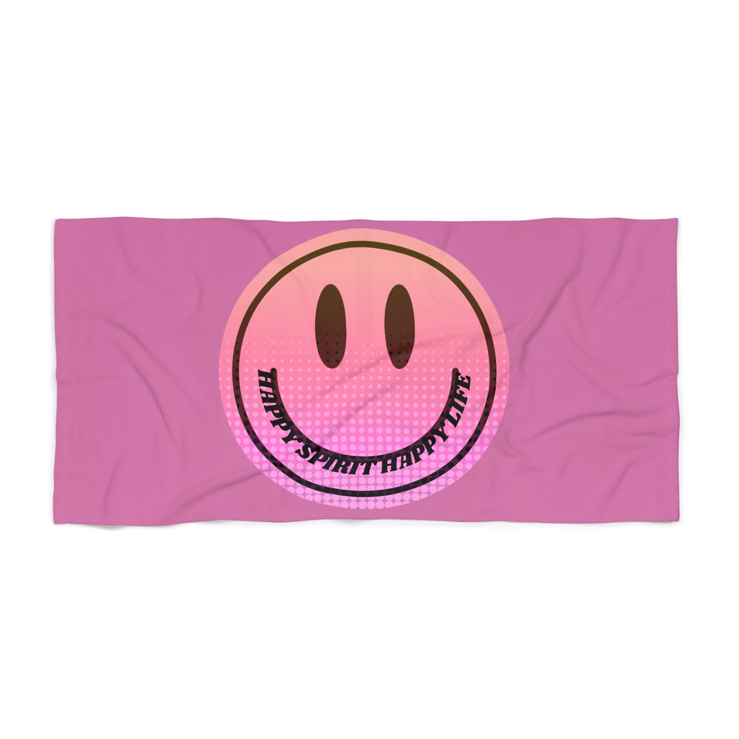 Aesthetic Smile Beach Towel, Happy Spirit Happy Life Towel, Sunset Smile Towel, Trendy Neon Ombre Towel, Summer Towel, Mental Health Towel