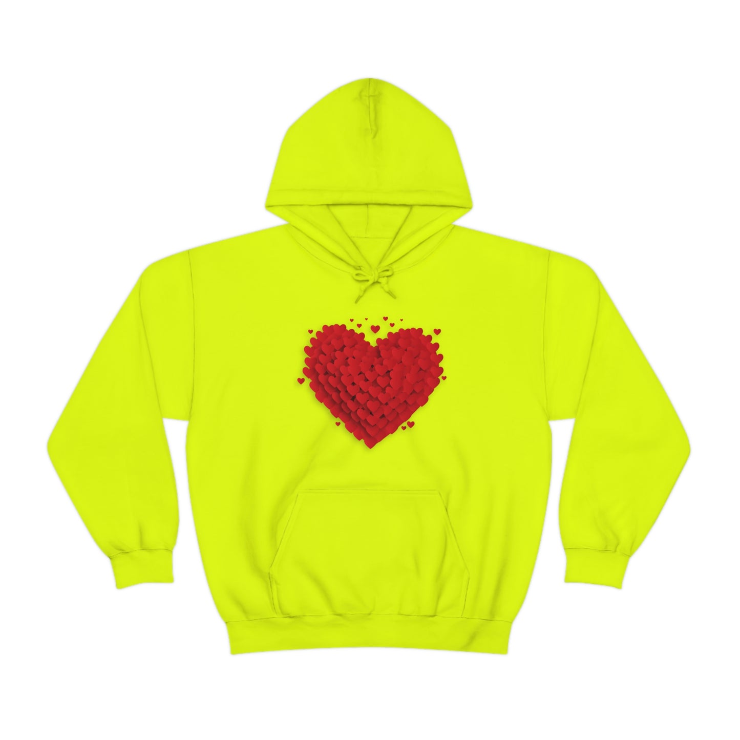 Love 3D Hearts Hoodie Sweatshirt, Pile of Hearts Love Hoodie, Valentine's Pink and Red Hoodie Pastel Pink Lavender and Mint Hoodie