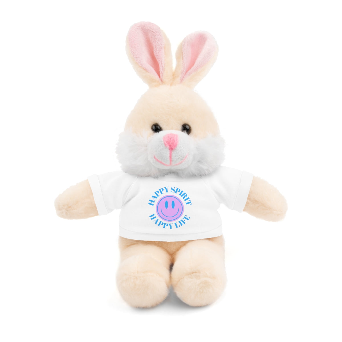 Happy Spirit Happy Life Stuffie, Stuffy, Stuffed Animals with Tee, Happy Mind Gift, Inspo , Love Toy Panda, Bear, Bunny, Jaguar, She