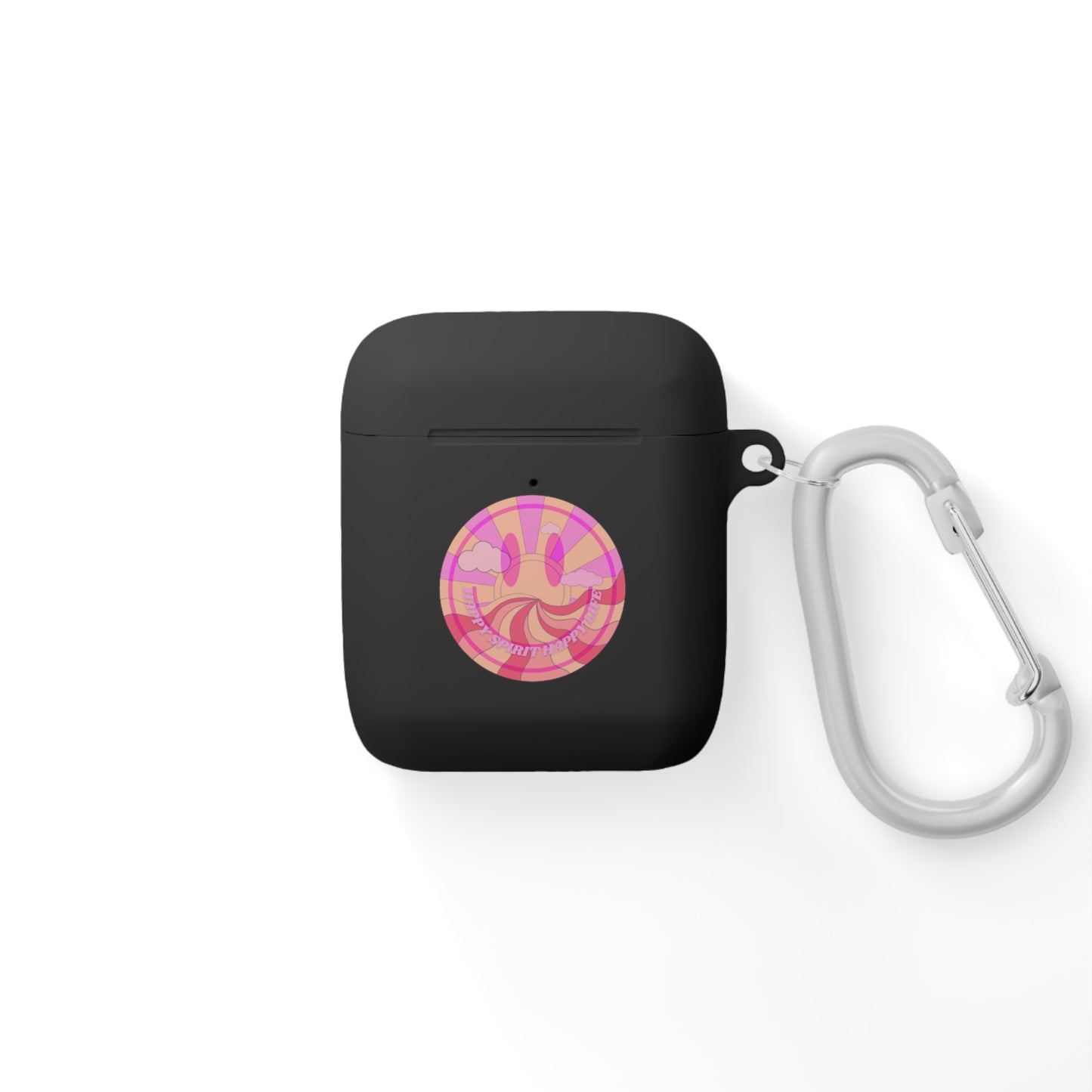 Happy Spirit Happy Life AirPods and AirPods Pro Case Cover, AirPods and AirPods Pro Case Cover, VSCO girl, Aesthetic Smile Protector