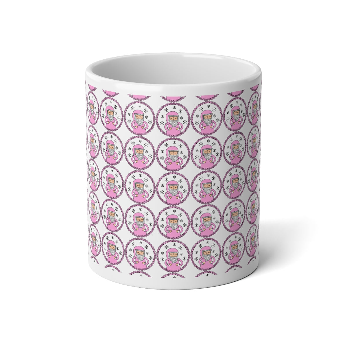 Pink Santa Aesthetic Mug, Pastel Christmas Mug, Trendy Coffee Mug, Tumblr Mug, Aesthetic Holiday Gift, Minimalist Santa Mug Print