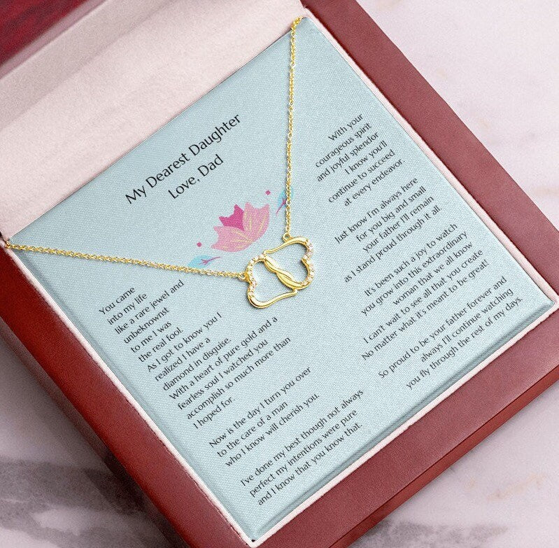 Gift for Bride, Necklace for Bride, Dad To Daughter Wedding, Everlasting Love, Gift from Dad, Gift from Father of the Bride, Father Daughter