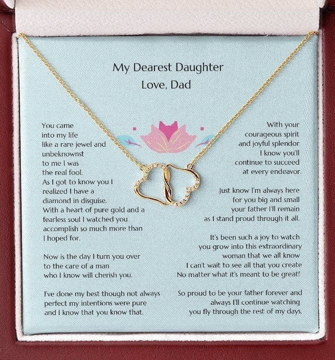 Gift for Bride, Necklace for Bride, Dad To Daughter Wedding, Everlasting Love, Gift from Dad, Gift from Father of the Bride, Father Daughter