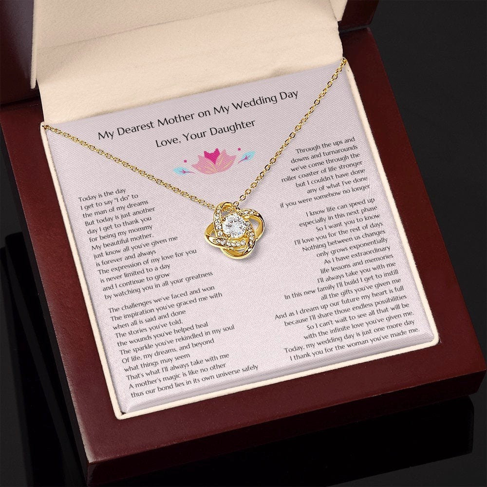 Bride Gift to Mother, Gift for MoB, Daughter To Mom Gift, Love Knot, Gift to Mother of the Bride, Gift from Bride to Mom, Mother Gift Bridal