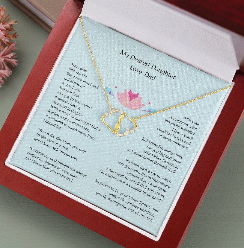 Gift for Bride, Necklace for Bride, Dad To Daughter Wedding, Everlasting Love, Gift from Dad, Gift from Father of the Bride, Father Daughter