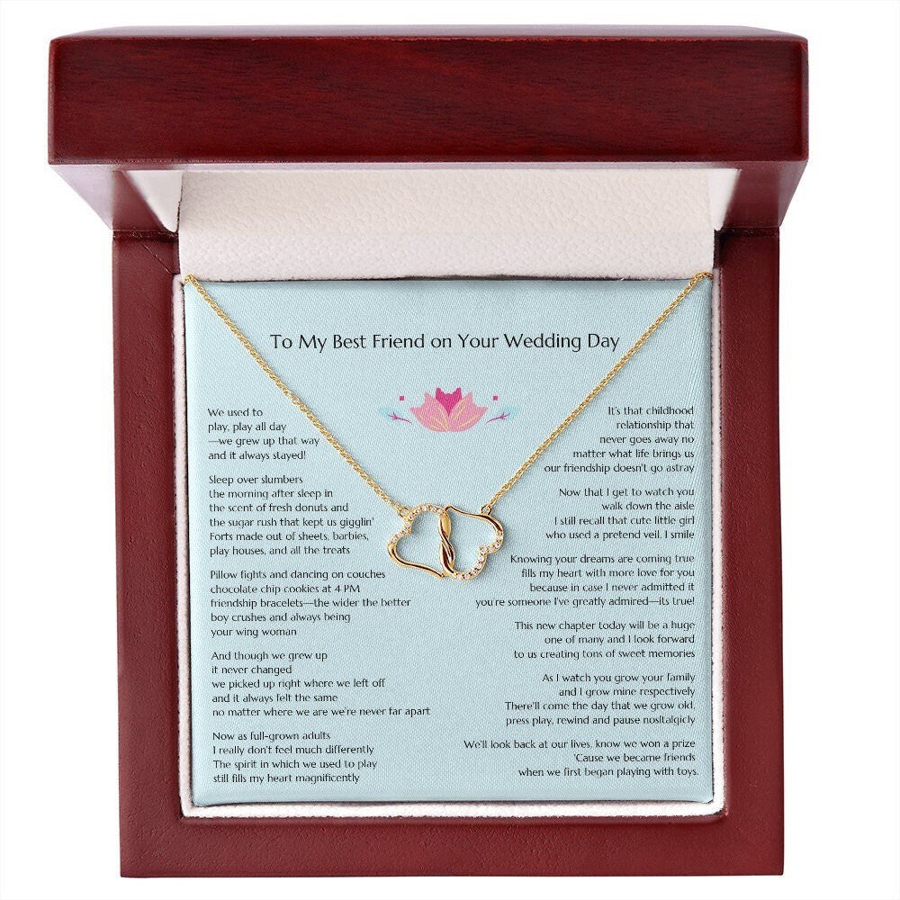 Gift for Bride, Necklace for Bride, Bestie To Bride Wedding, Everlasting Love, Gift from Friend, Gift from Maid of Honor, MOH To Bride Gift